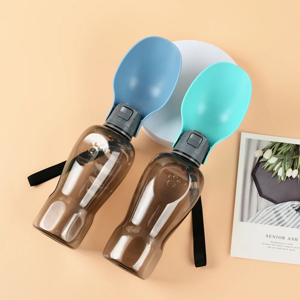 Gourde portable de 800 ml avec support pour chiens de petite et grande taille